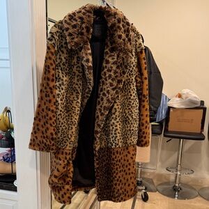 Blank NYC Animal Print Teddy Jacket